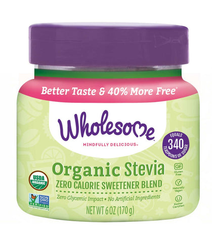 Wholesome Mindfully Delicious Organic Stevia Spoonable Sweetener, 6 Ounce Jar -- 6 per case.