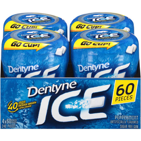 Cadbury Adams Peppermint Dentyne Ice Gum, 60 Pieces -- 24 per case.