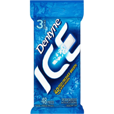 Dentyne Ice Peppermint Gum, 3 pack -- 20 per case.