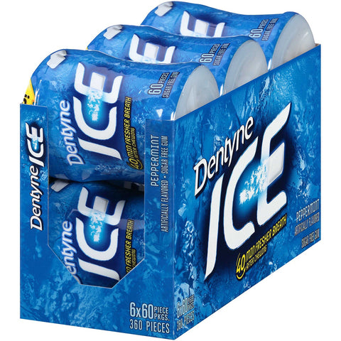 Dentyne Ice Peppermint Gum in Bottle -- 24 per case.