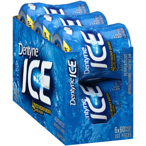 Dentyne Ice Peppermint Gum in Bottle -- 24 per case.
