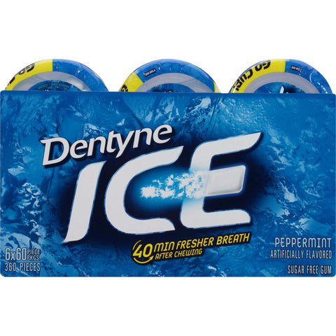 Dentyne Ice Peppermint Gum in Bottle -- 24 per case.
