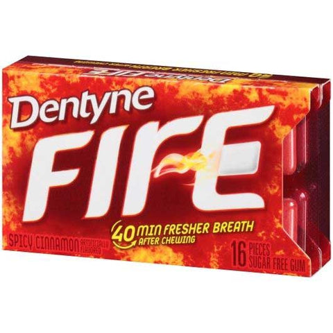 Dentyne Fire Spicy Cinnamon Sugar Free Gum, 0.8 Ounce -- 162 per case