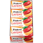 Trident Layers Wild Strawberry Tangy Citrus Sugarfree Gum - 12 per pack -- 12 packs per case.