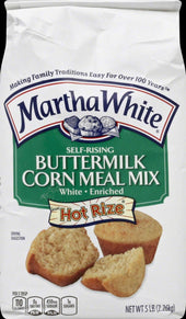 Martha White Buttermilk Self Rising Enriched White Corn Meal Mix, 5 Pound -- 8 per case.