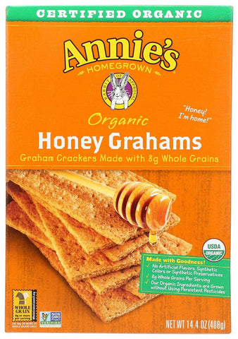 Annies Homegrown Organic Honey Graham Cracker, 14.4 Ounce -- 12 per case