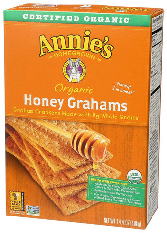 Annies Homegrown Organic Honey Graham Cracker, 14.4 Ounce -- 12 per case