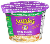 Annies Homegrown White Cheddar Microwavable Macaroni and Cheese Cup, 2.01 Ounce -- 12 per case