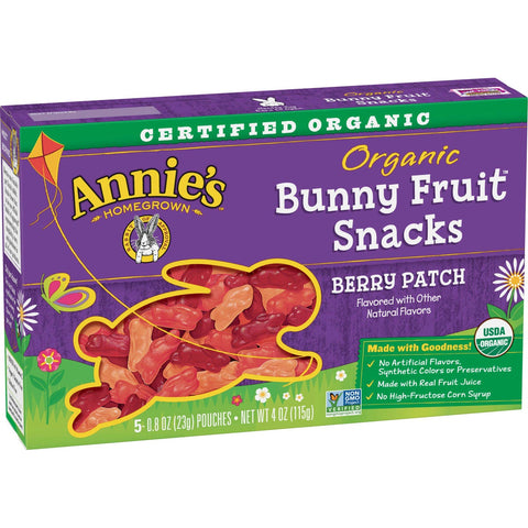 Annies Organic Berry Patch Bunny Fruit Snacks, 4 Ounce -- 10 per case.