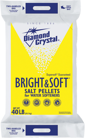 Cargill Salt Diamond Crystal Pellets with Softener Care Formula Salt, 40 Pound.