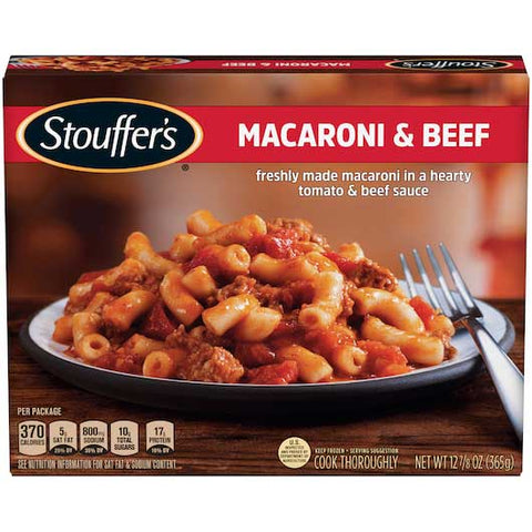 Nestle Stouffers Entree Macaroni and Beef, 12.875 Ounce -- 12 per case.