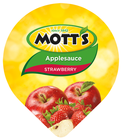 Motts Unsweetened Strawberry Apple Sauce, 4.5 Ounce -- 72 per case
