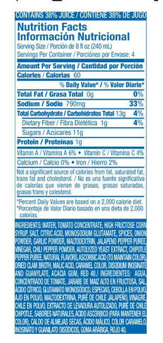Clamato Preparado Tomato Cocktail, 32 Fluid Ounce Pet Bottle -- 12 per case.
