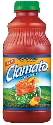 Clamato Sweet and Spicy Tomato Cocktail, 32 Fluid Ounce -- 12 per case