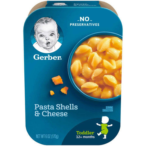 Gerber Lil Meals - Pasta Shells Cheese, 6 Ounce -- 6 per case.