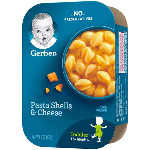 Gerber Lil Meals - Pasta Shells Cheese, 6 Ounce -- 6 per case.
