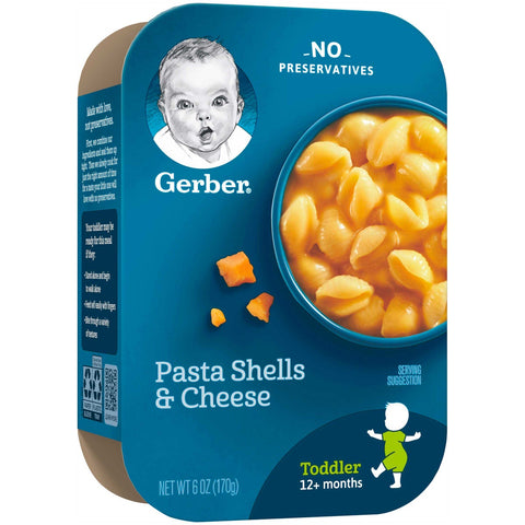 Gerber Lil Meals - Pasta Shells Cheese, 6 Ounce -- 6 per case.