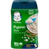Gerber Infant Organic Rice Cereal, 8 Ounce -- 6 per case.