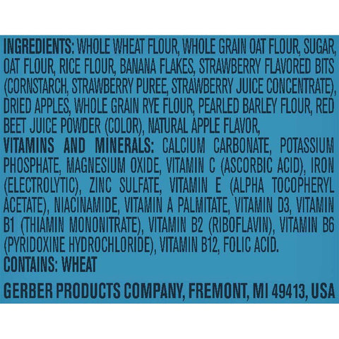 Gerber Hearty Bits Infant Banana Apple Strawberry Baby Cereal, 8 Ounce -- 6 per case.
