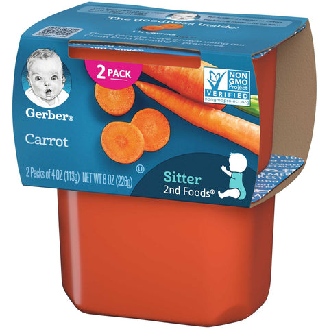 Gerber 2nd Foods Carrot Baby Food, 8 Ounce -- 8 per case.