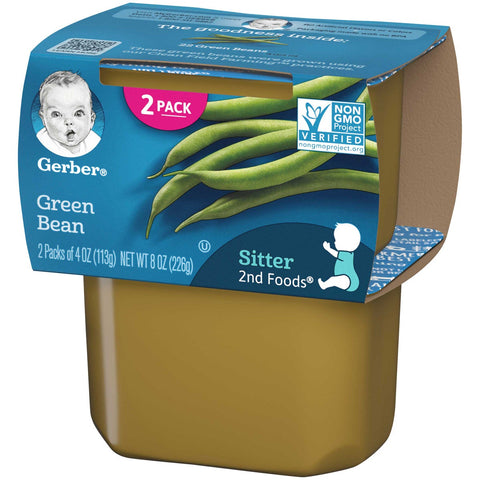 Gerber 2nd Foods Green Beans Baby Food, 8 Ounce -- 8 per case.