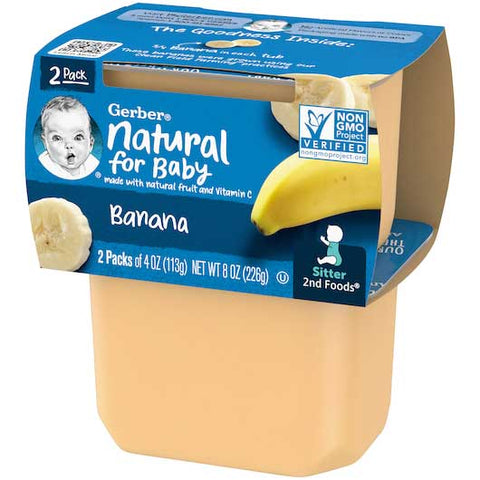 Gerber 2nd Foods Banana Baby Food, 8 Ounce -- 8 per case
