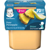Gerber 2nd Foods Pear Pineapple Baby Food, 8 Ounce -- 8 per case.