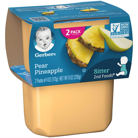Gerber 2nd Foods Pear Pineapple Baby Food, 8 Ounce -- 8 per case.