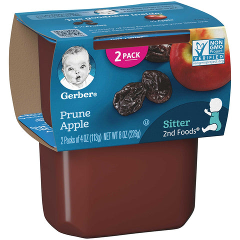 Gerber 2nd Food Prunes with Apples Baby Food, 8 Ounce -- 8 per case.