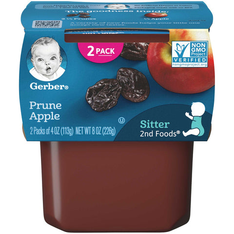 Gerber 2nd Food Prunes with Apples Baby Food, 8 Ounce -- 8 per case.