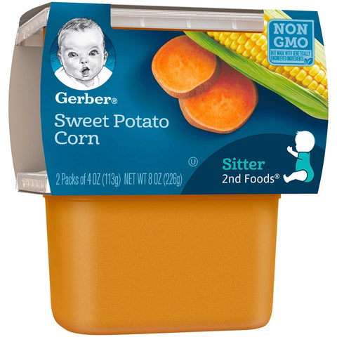 Gerber 2nd Food Sweet Potatoes and Corn Baby Food, 8 Ounce -- 8 per case.