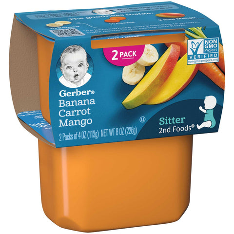 Gerber 2nd Food Banana Carrot Mango Baby Food, 8 Ounce -- 8 per case.