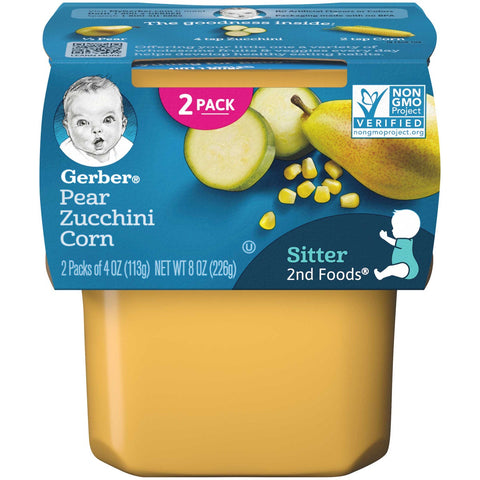 Gerber 2nd Foods Pear Zucchini Corn Baby Food, 8 Ounce -- 8 per case.