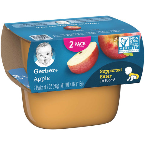 Gerber 1st Foods Apple Baby Food - Multi Pack, 4 Ounce Tub -- 8 per case.