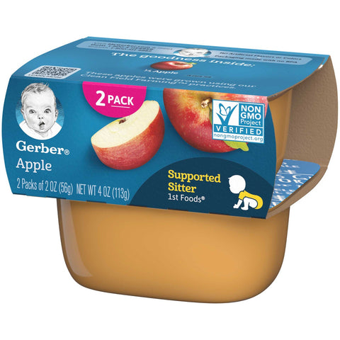 Gerber 1st Foods Apple Baby Food - Multi Pack, 4 Ounce Tub -- 8 per case.
