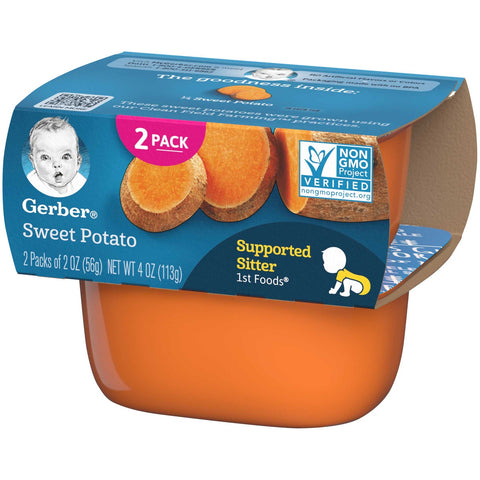 Gerber Sweet Potato 1st Food - Multi Pack, 4 Ounce Tub -- 8 per case.