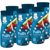 Gerber Puffs Apple Strawberry Baby Snack, 1.48 Ounce -- 6 per case.