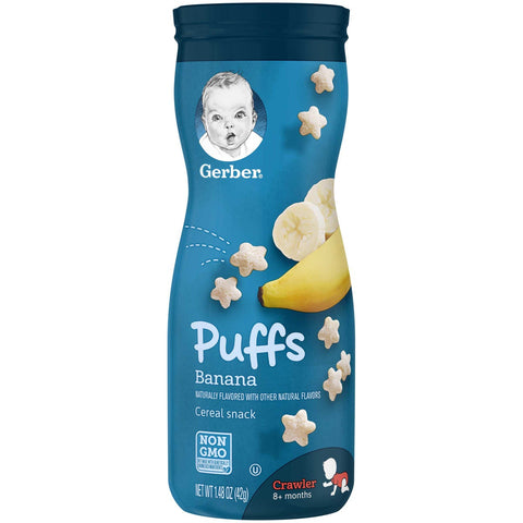 Gerber Puffs Banana Baby Snack, 1.48 Ounce -- 6 per case.