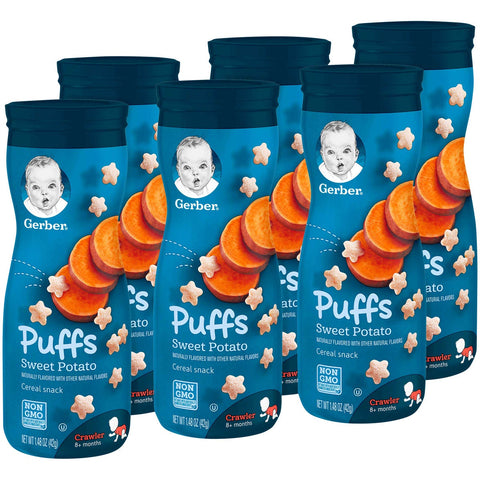 Gerber Puffs Sweet Potato Baby Snack, 1.48 Ounce -- 6 per case.