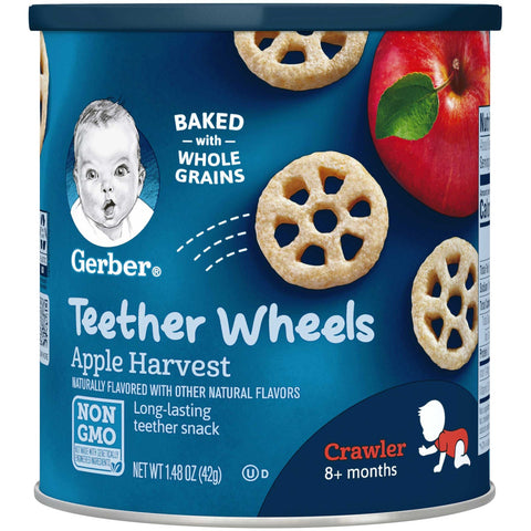 Gerber Wagon Wheels Apple Harvest Baby Snack, 1.48 Ounce -- 6 per case.