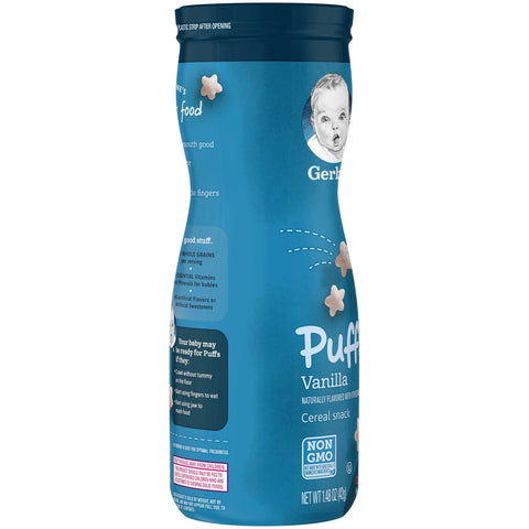 Gerber Graduates Vanilla Puffs Cereal Snack, 4.8 Ounce -- 6 per case