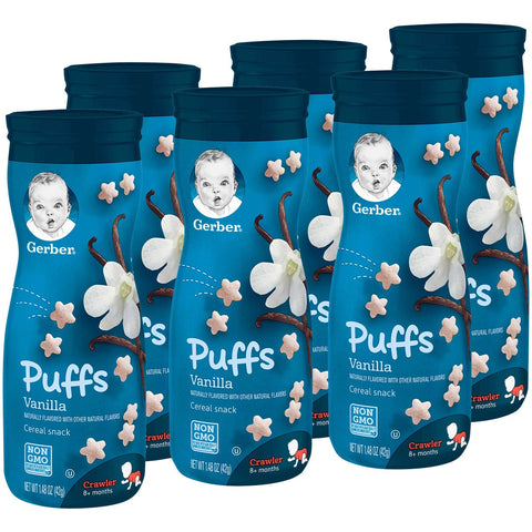 Gerber Graduates Vanilla Puffs Cereal Snack, 4.8 Ounce -- 6 per case