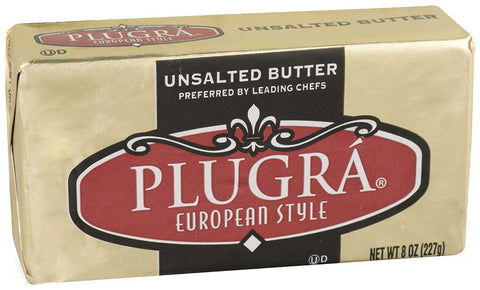 Plugra European Style Unsalted Butter, 8 Ounce -- 12 per case