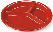 GET Enterprises Red Sensation Melamine 3 Compartment Plate, 10.25 inch -- 12 per case
