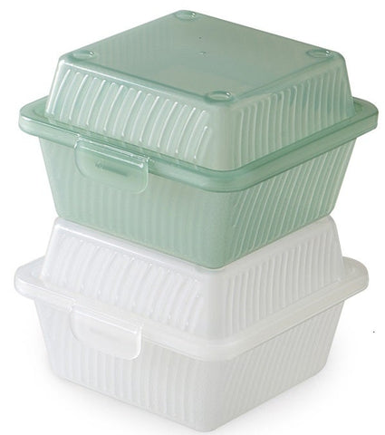 GET Enterprises Eco Takeouts Polypropylene Jade Single Entree Food Container, 4.75 x 4.75 inch -- 24 per case