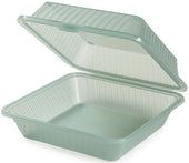 GET Enterprises Eco Takeouts Polypropylene Jade Single Entree Food Container, 9 x 9 inch -- 12 per case