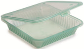 GET Enterprises Eco Takeouts Polypropylene Jade Flat Top Single Entree Food Container, 9 x 9 inch -- 12 per case