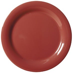 GET Enterprises Diamond Harvest Melamine Cranberry Narrow Rim Plate, 9 inch -- 24 per case