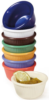GET Enterprises Melamine Brown Fluted Ramekin, 3 Ounce -- 48 per case