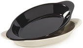 GET Enterprises Melamine Black Oval Side Dish, 10 Ounce -- 24 per case